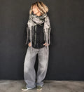 Gray Nordic Style Wool Felted Shawl
