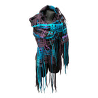 Blue and Turquoise Felted Scarf