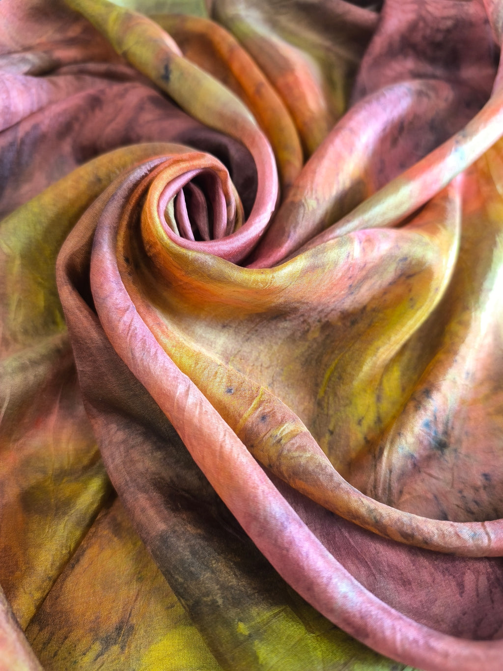 Large Colorful Natural Silk Scarf