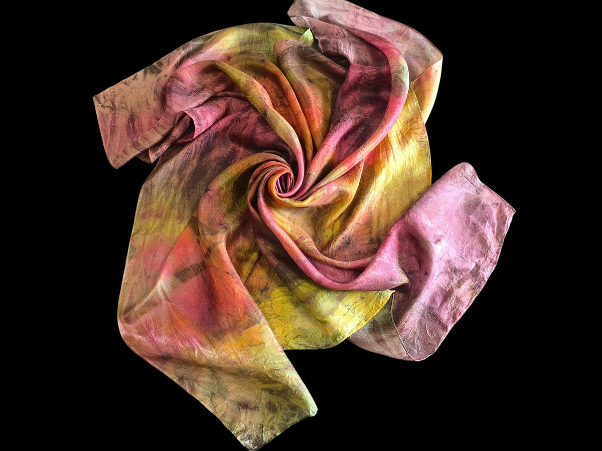 Large Colorful Natural Silk Scarf