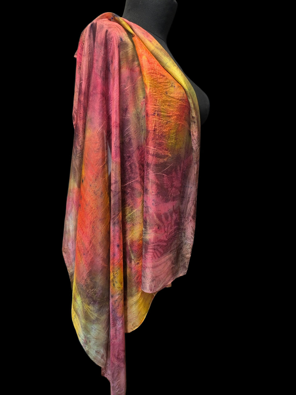 Large Colorful Natural Silk Scarf