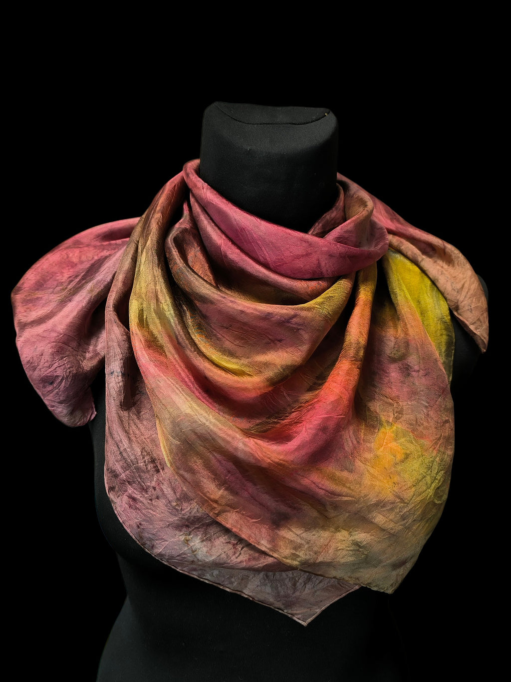 Large Colorful Natural Silk Scarf