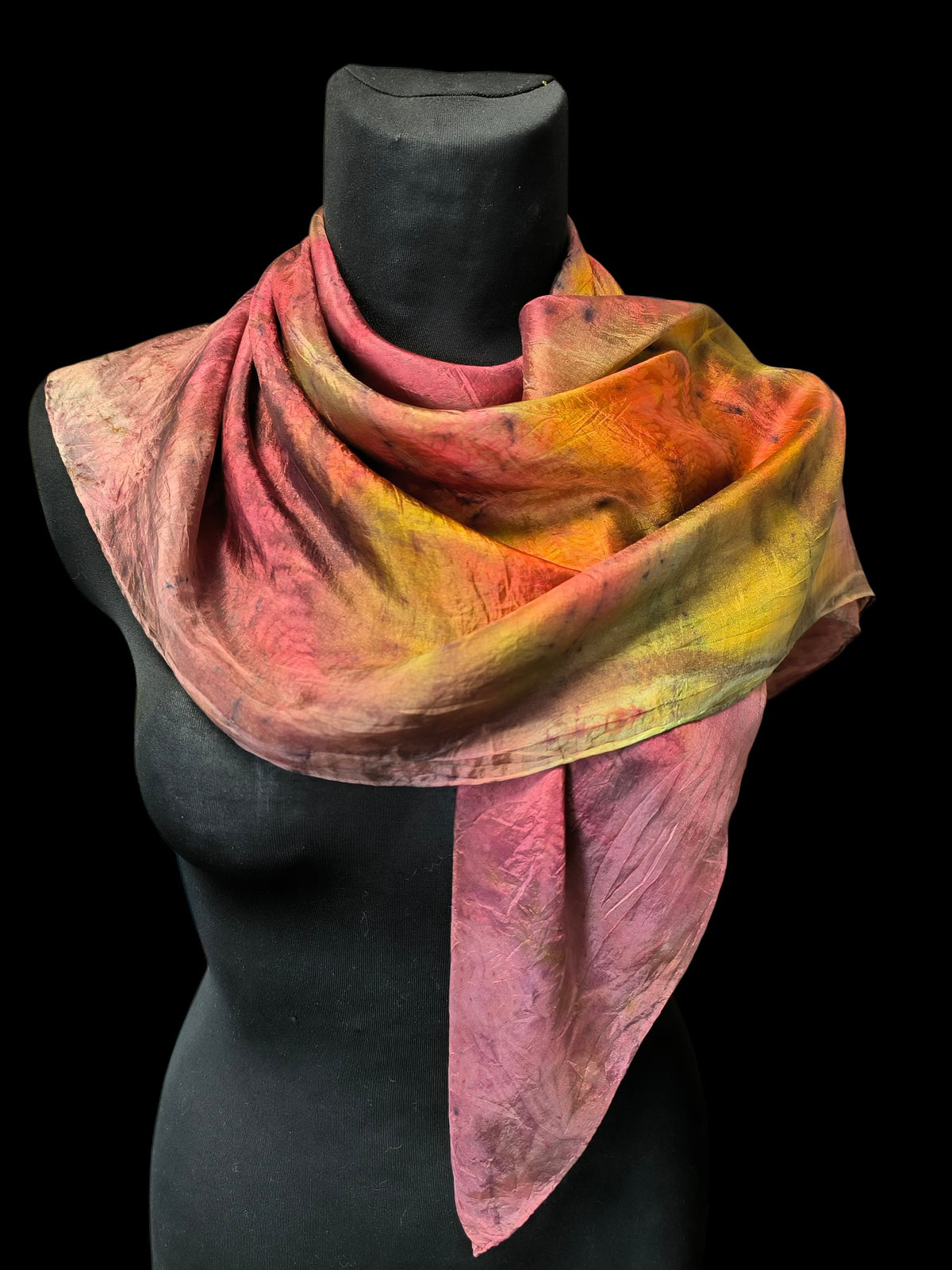 Large Colorful Natural Silk Scarf