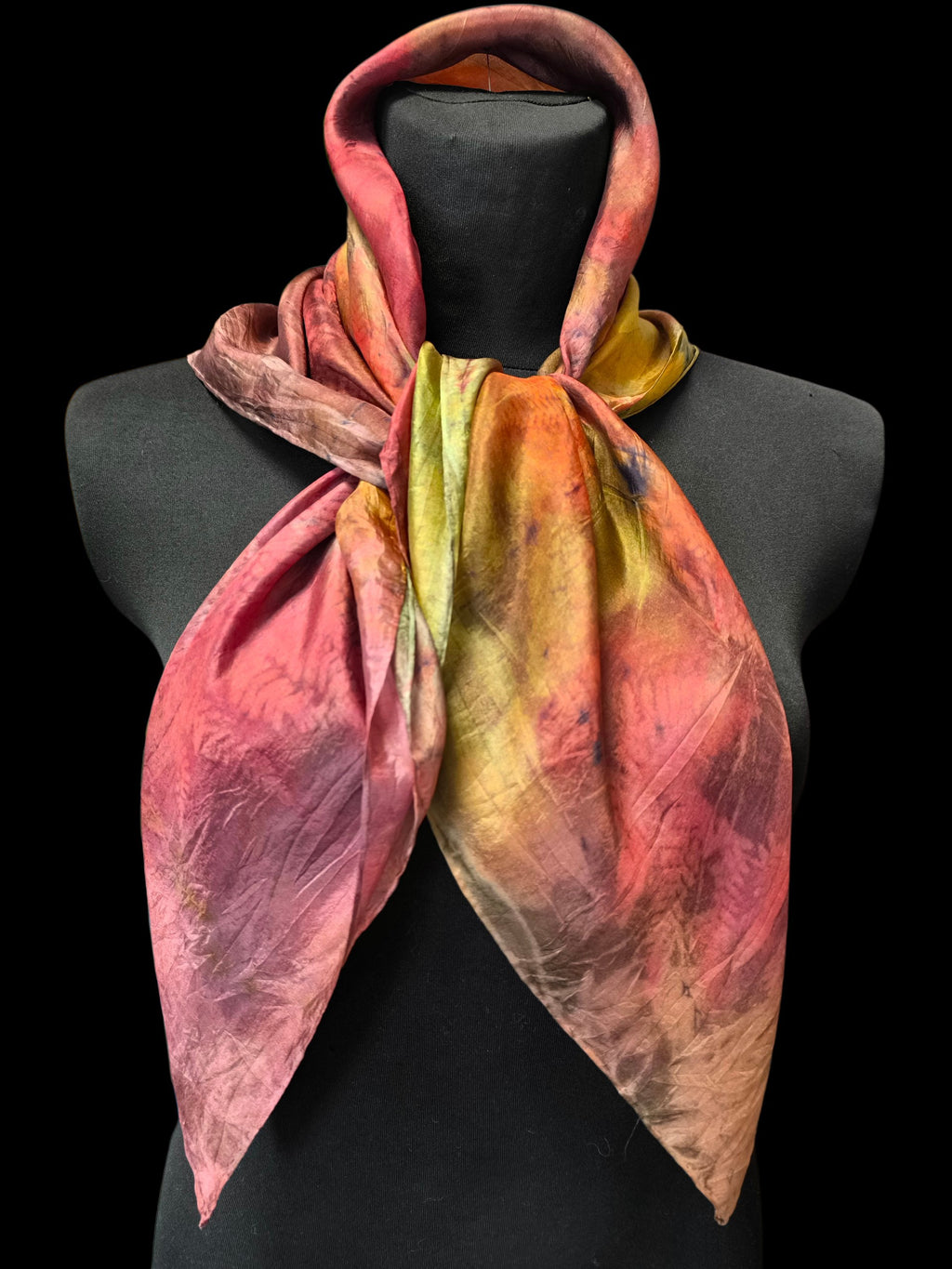 Large Colorful Natural Silk Scarf