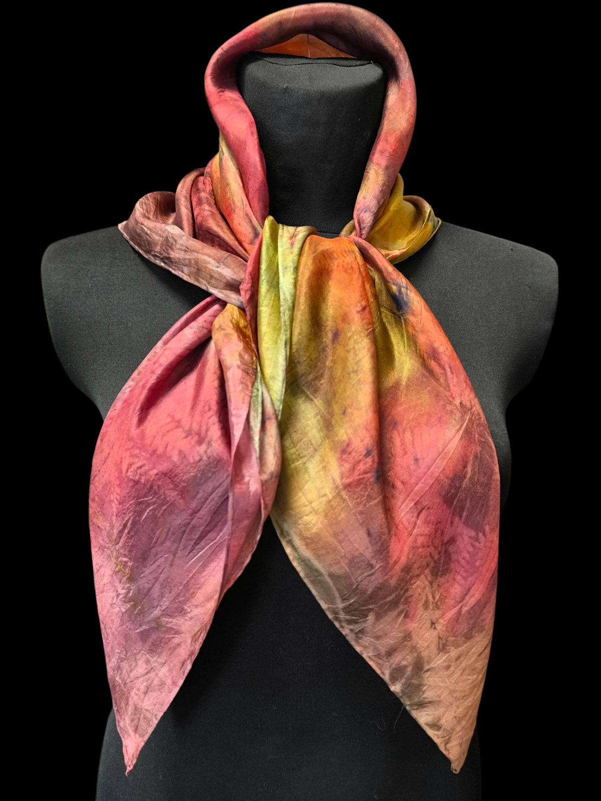 Large Colorful Natural Silk Scarf