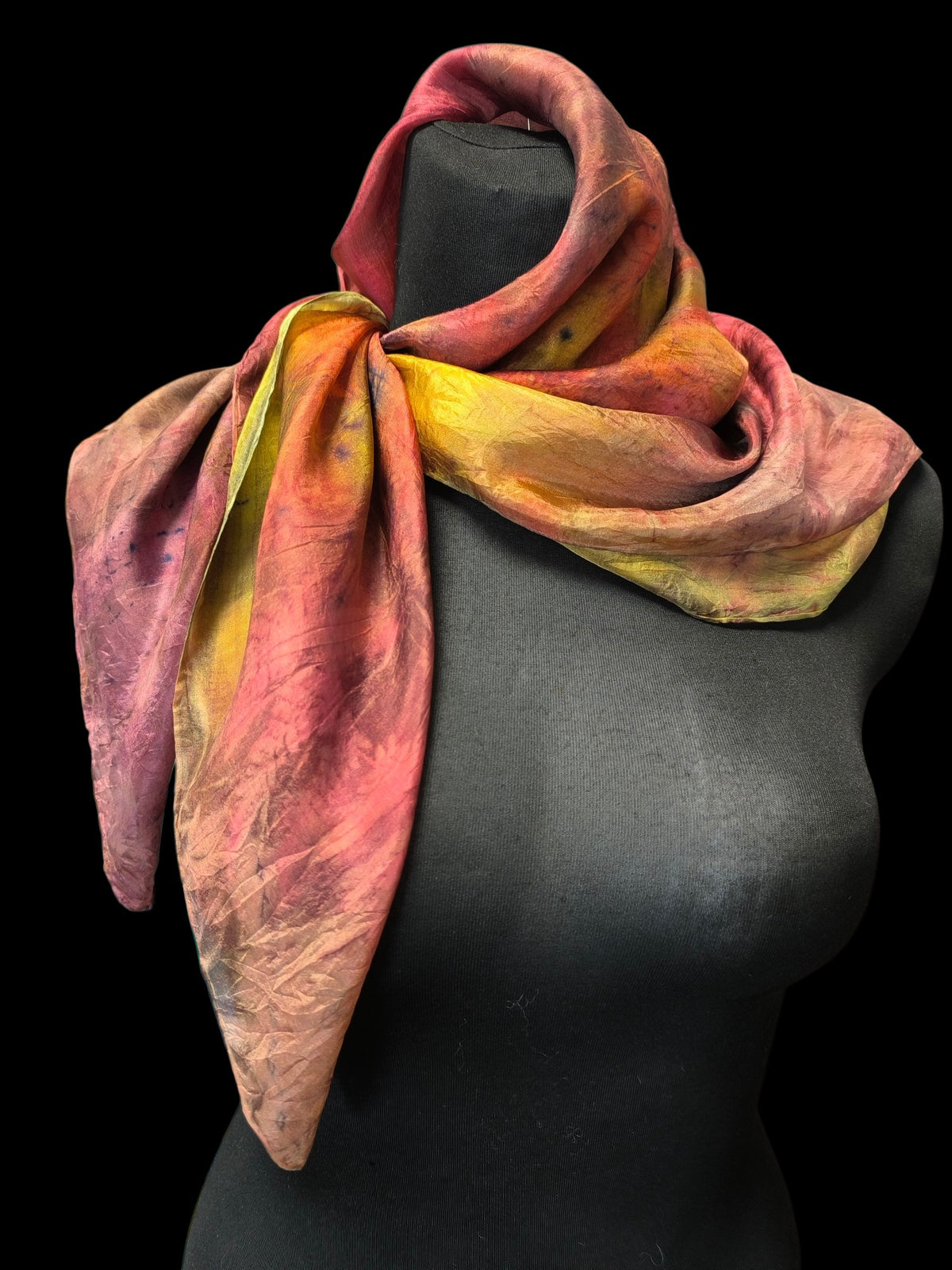 Large Colorful Natural Silk Scarf