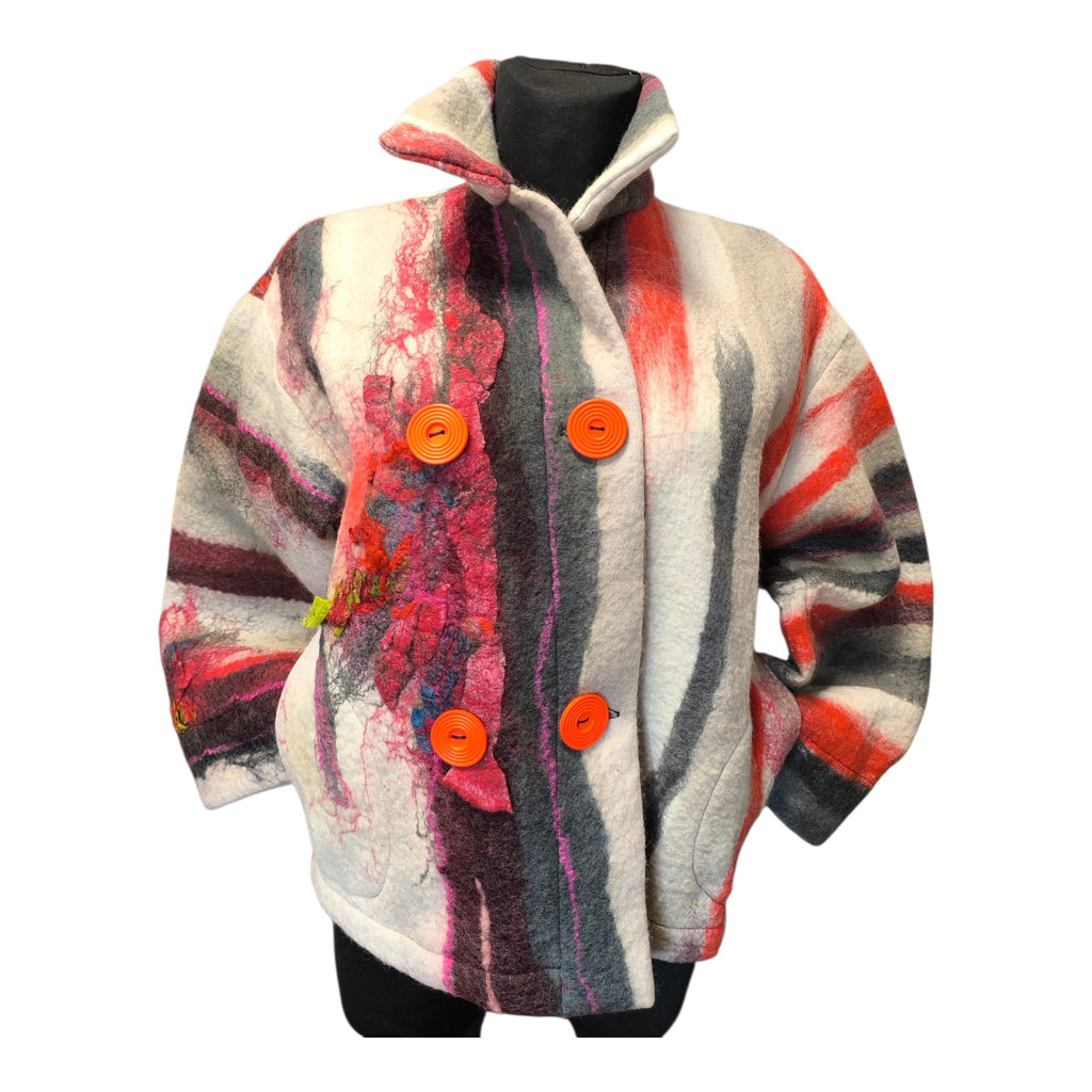 Red Korean Style Wool Jacket