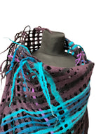 Blue and Turquoise Felted Scarf