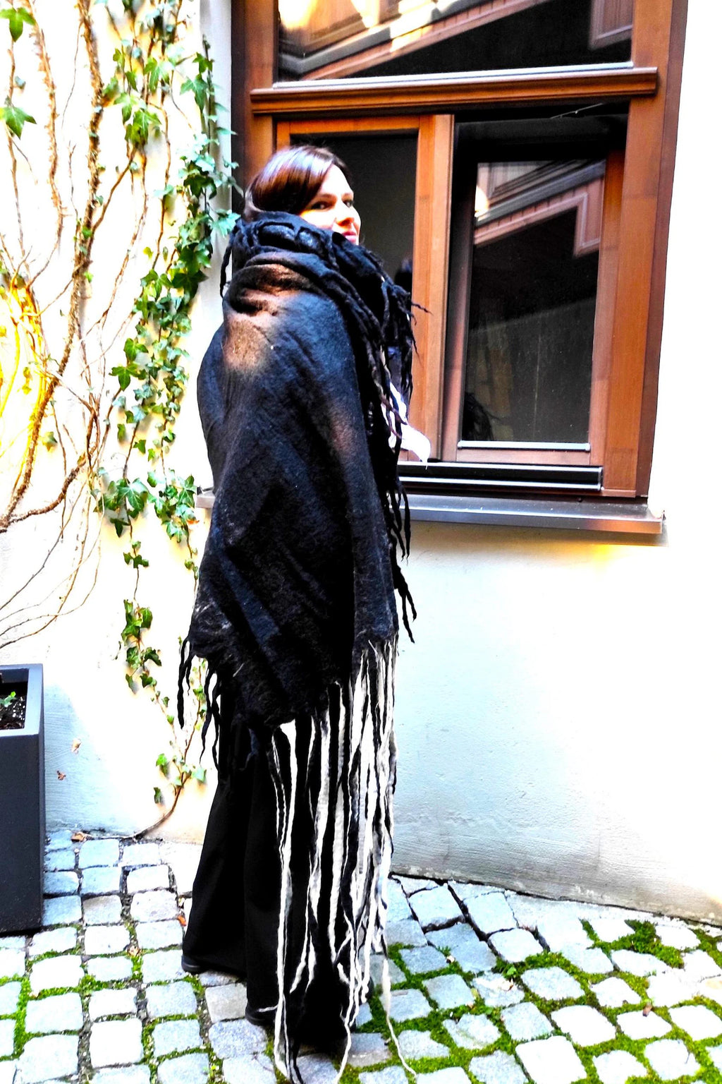 Black Oversized Blanket Scarf