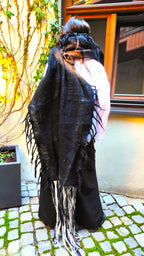Black Oversized Blanket Scarf