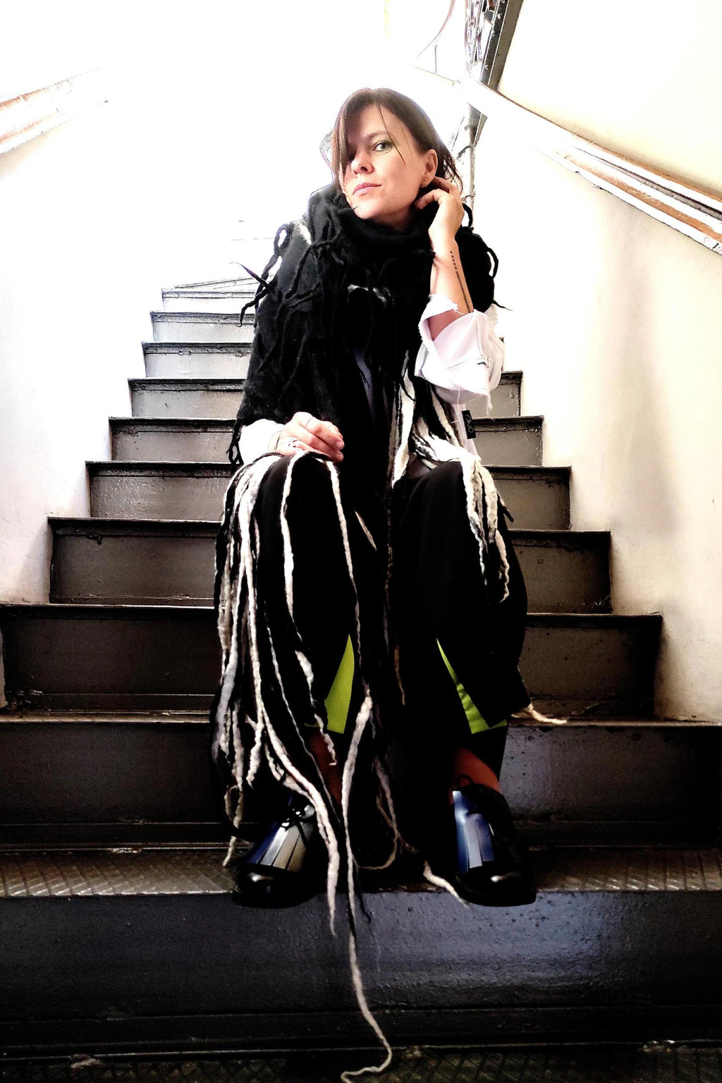 Black Oversized Blanket Scarf