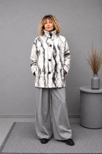 White &amp; Black Handmade Merino Wool Coat