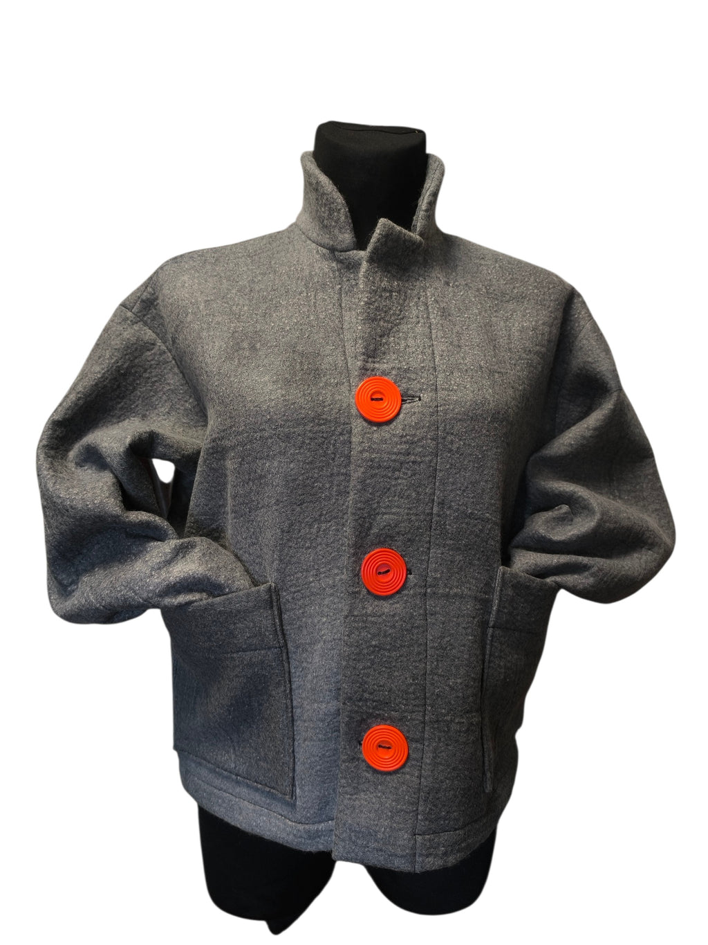 Dark Gray Wool Felted Jacket