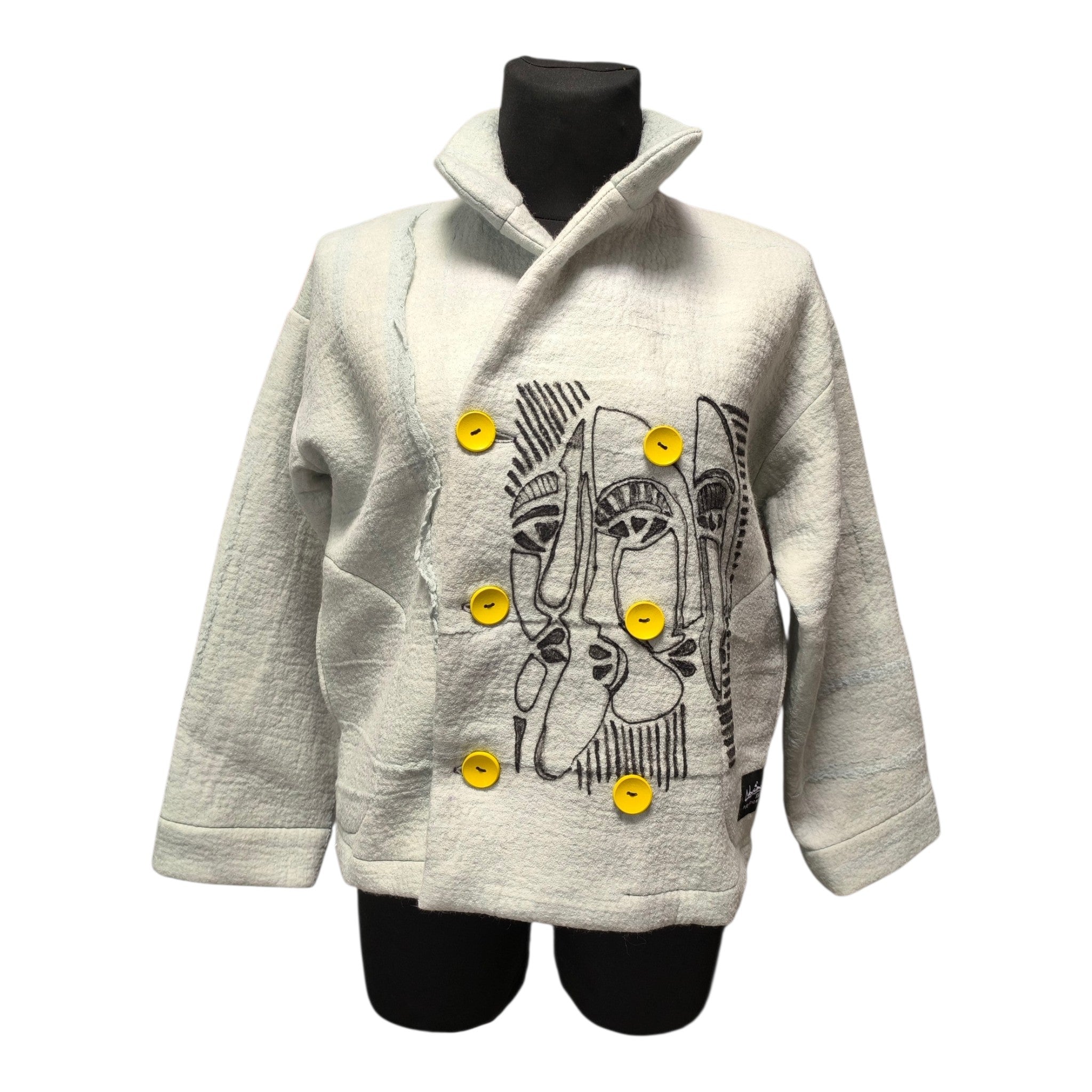 Gray Merino Wool Jacket