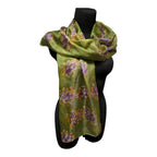 hand painted natural silk scarf batika