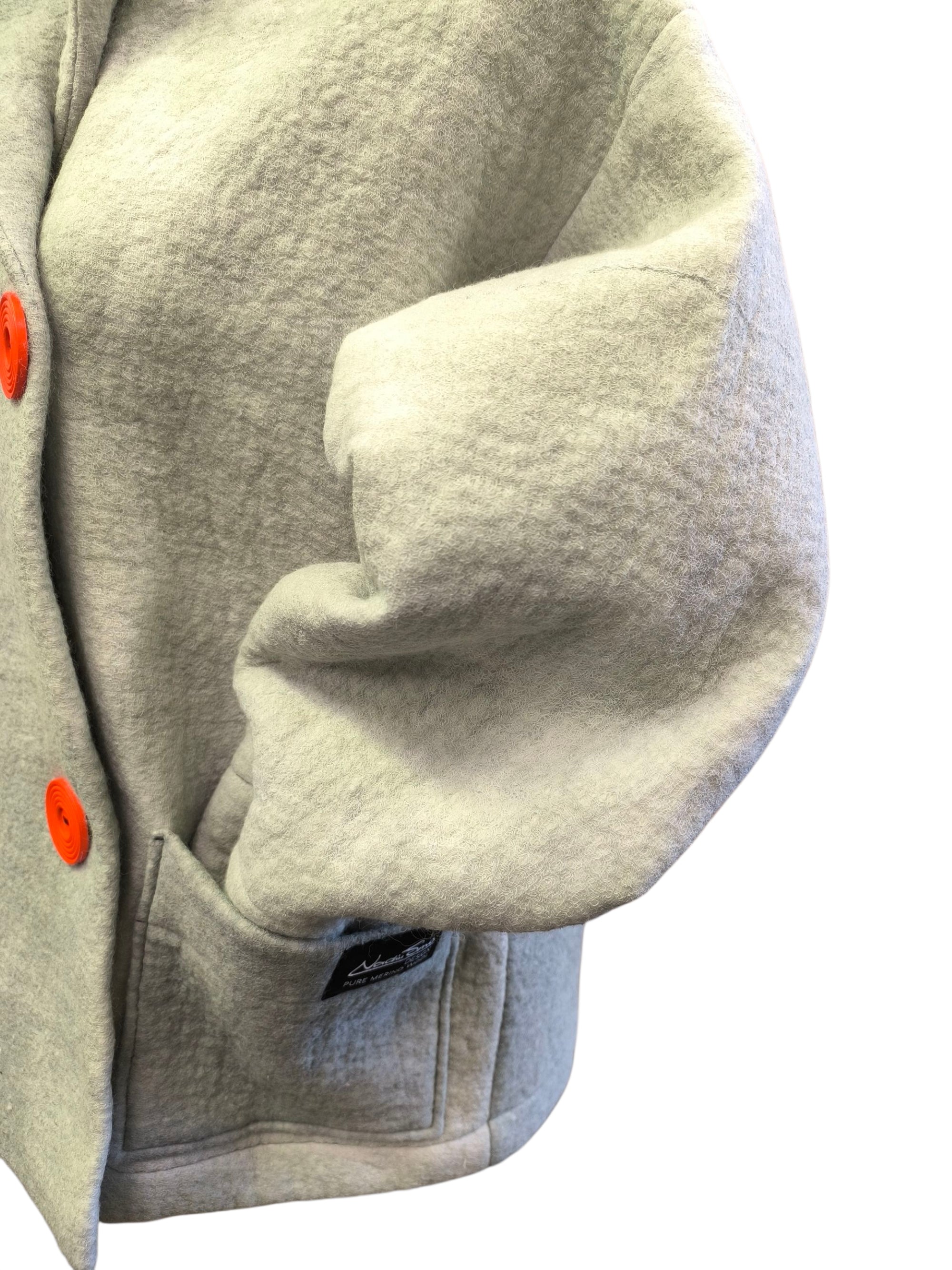 Gray Wool Felted Coat Jacket