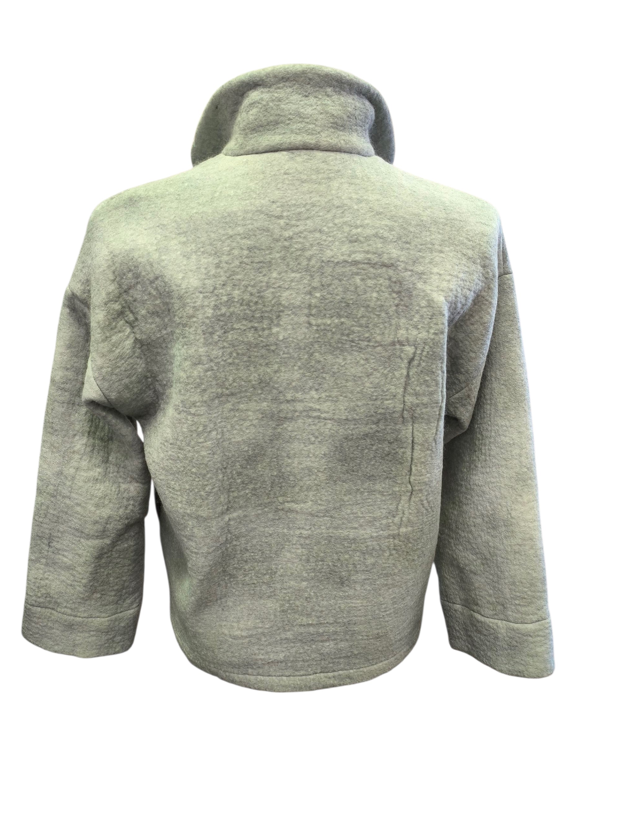 Gray Wool Felted Coat Jacket