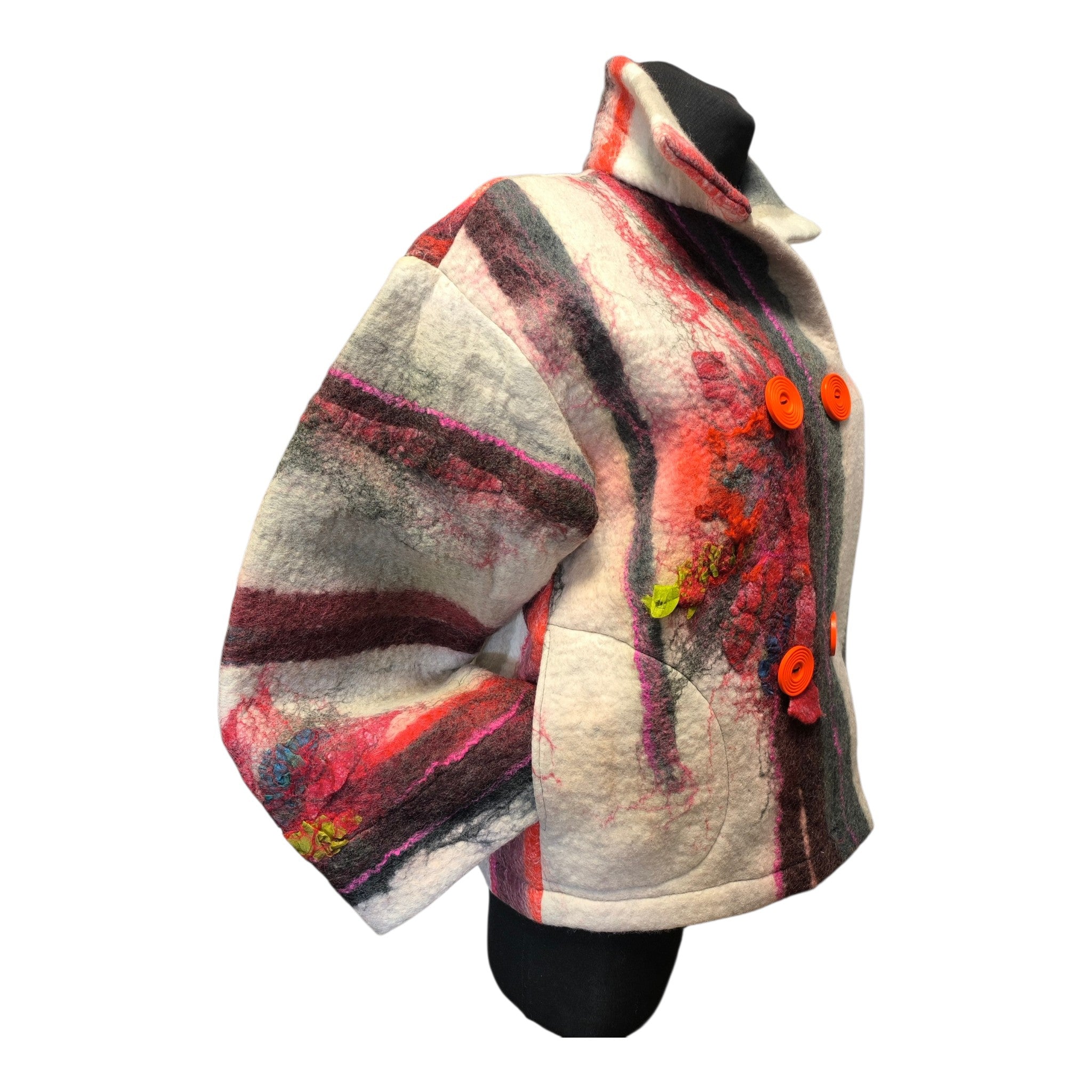 Red Korean Style Wool Jacket