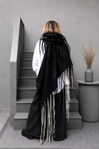 Black Oversized Blanket Scarf