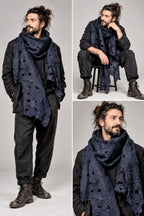 Navy Blue Unisex Hipster Scarf