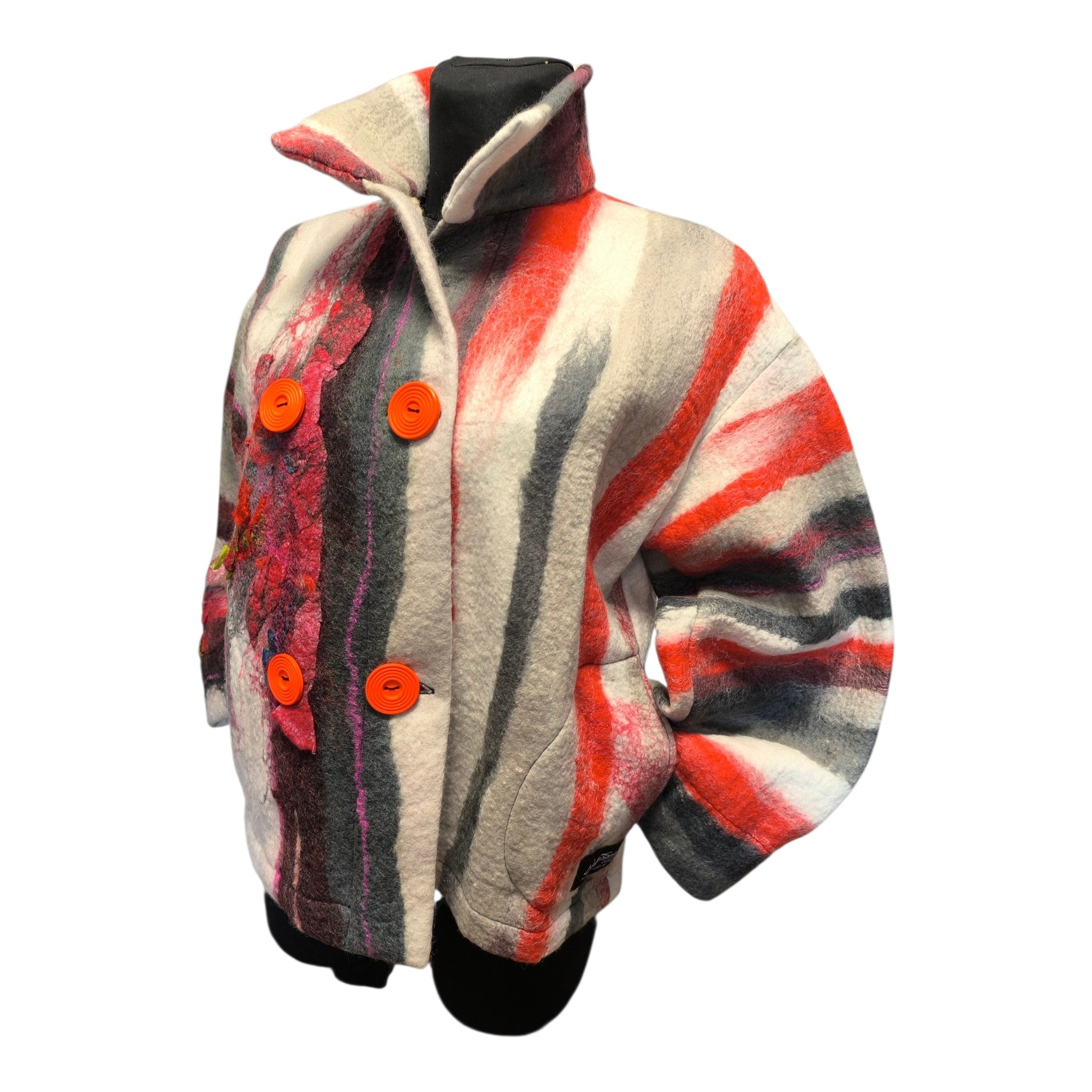 Red Korean Style Wool Jacket
