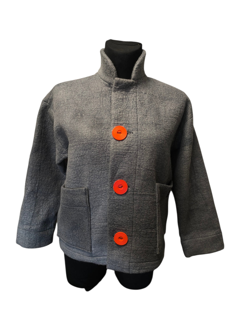 Dark Gray Wool Felted Jacket