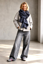Dark Blue Unisex Hipster Scarf