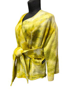 Samanų žalios spalvos Lageno stiliaus merino vieno dydžio kimono