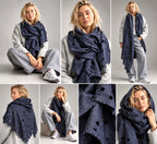 Dark Blue Unisex Hipster Scarf