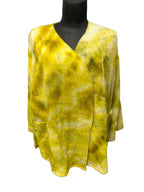 Samanų žalios spalvos Lageno stiliaus merino vieno dydžio kimono