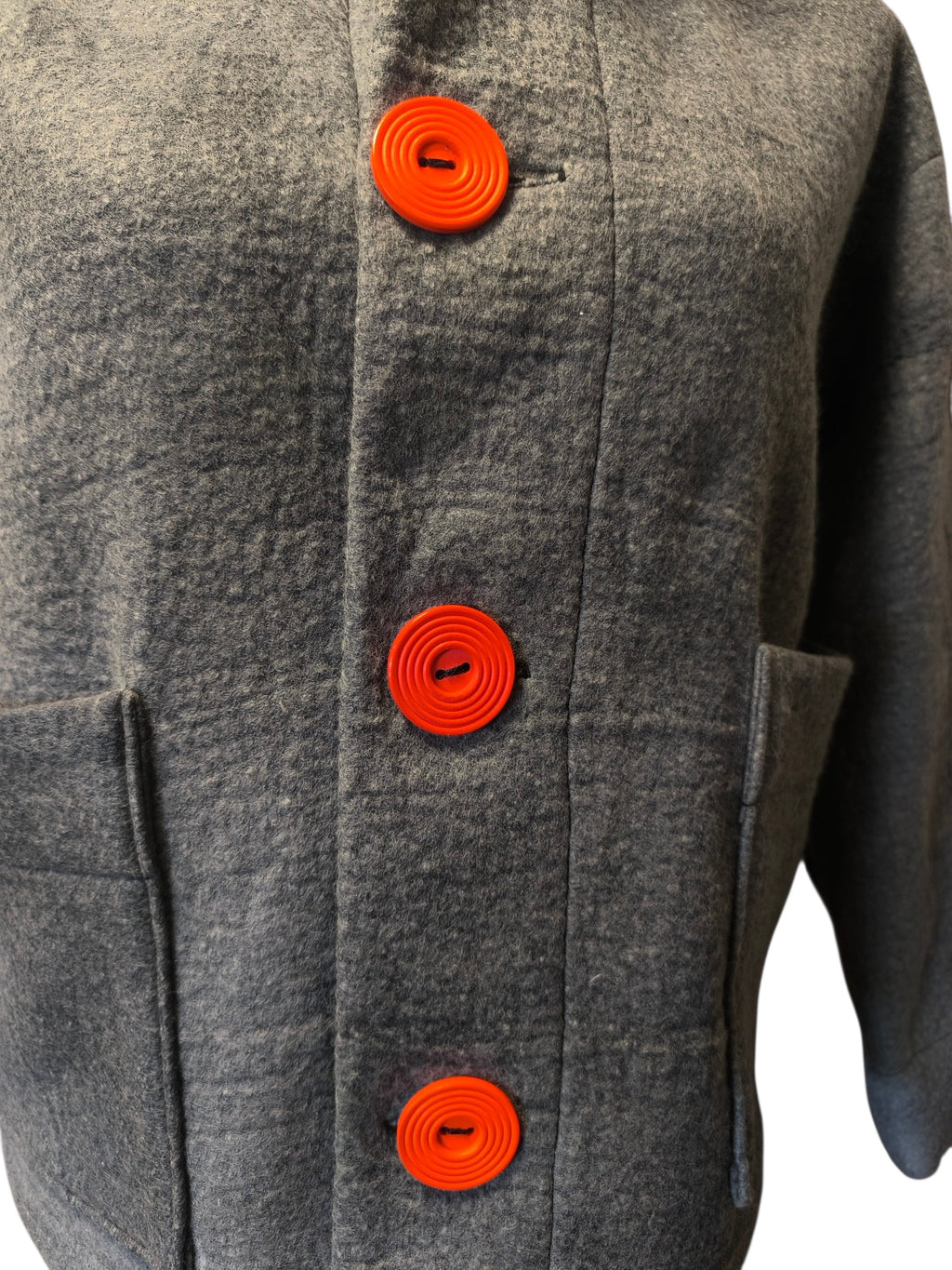 Dark Gray Wool Felted Jacket