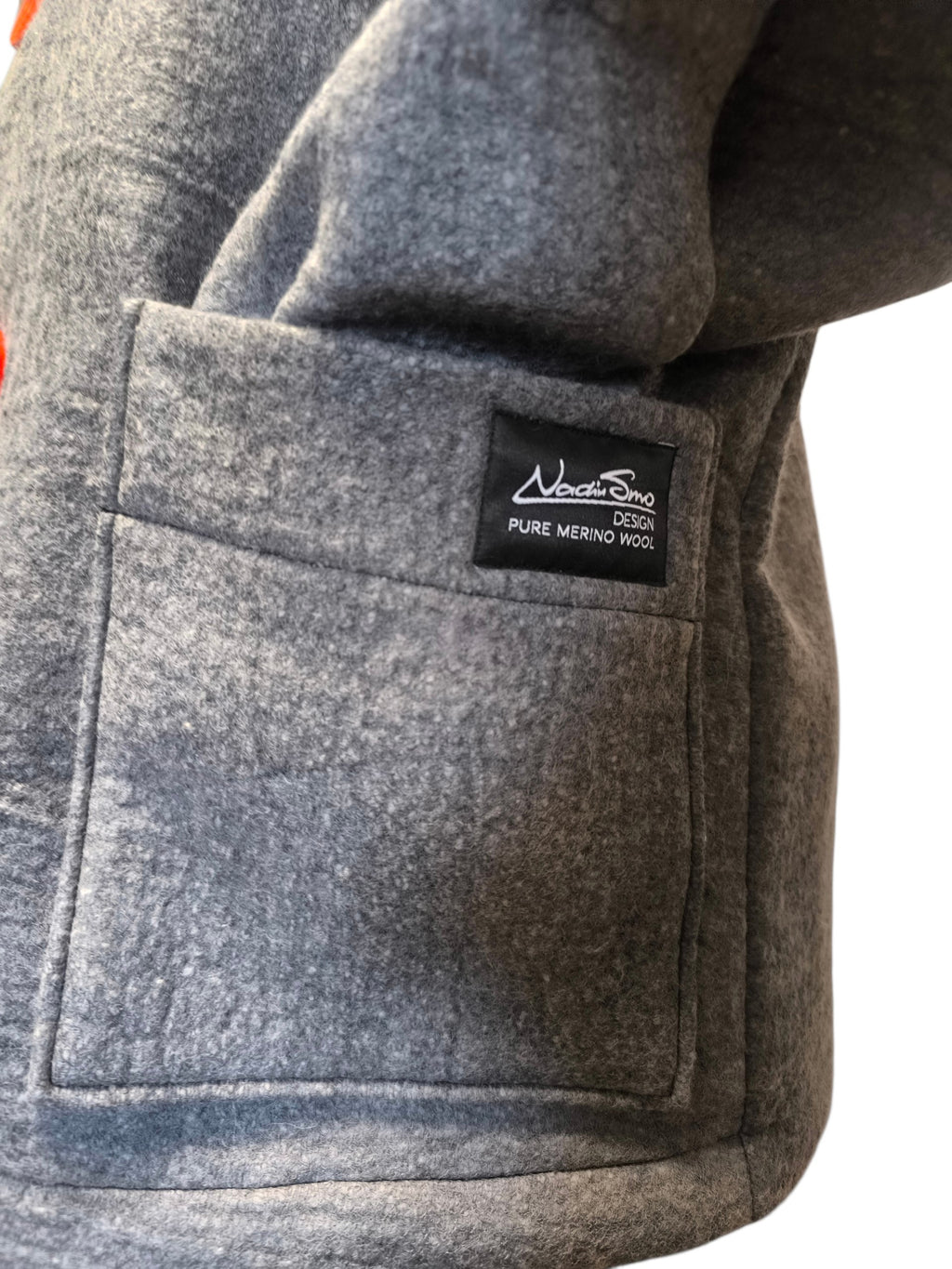 Dark Gray Wool Felted Jacket