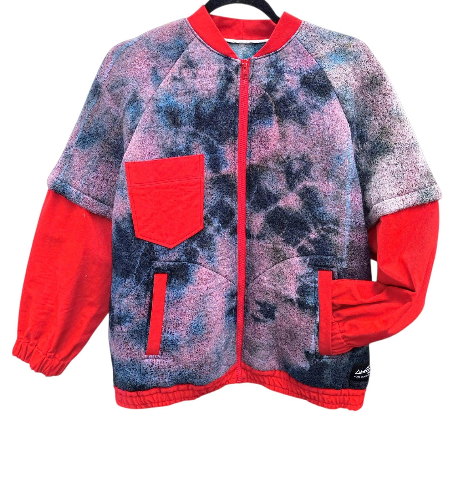 Oversized Wool Felted Bomber Jacket
