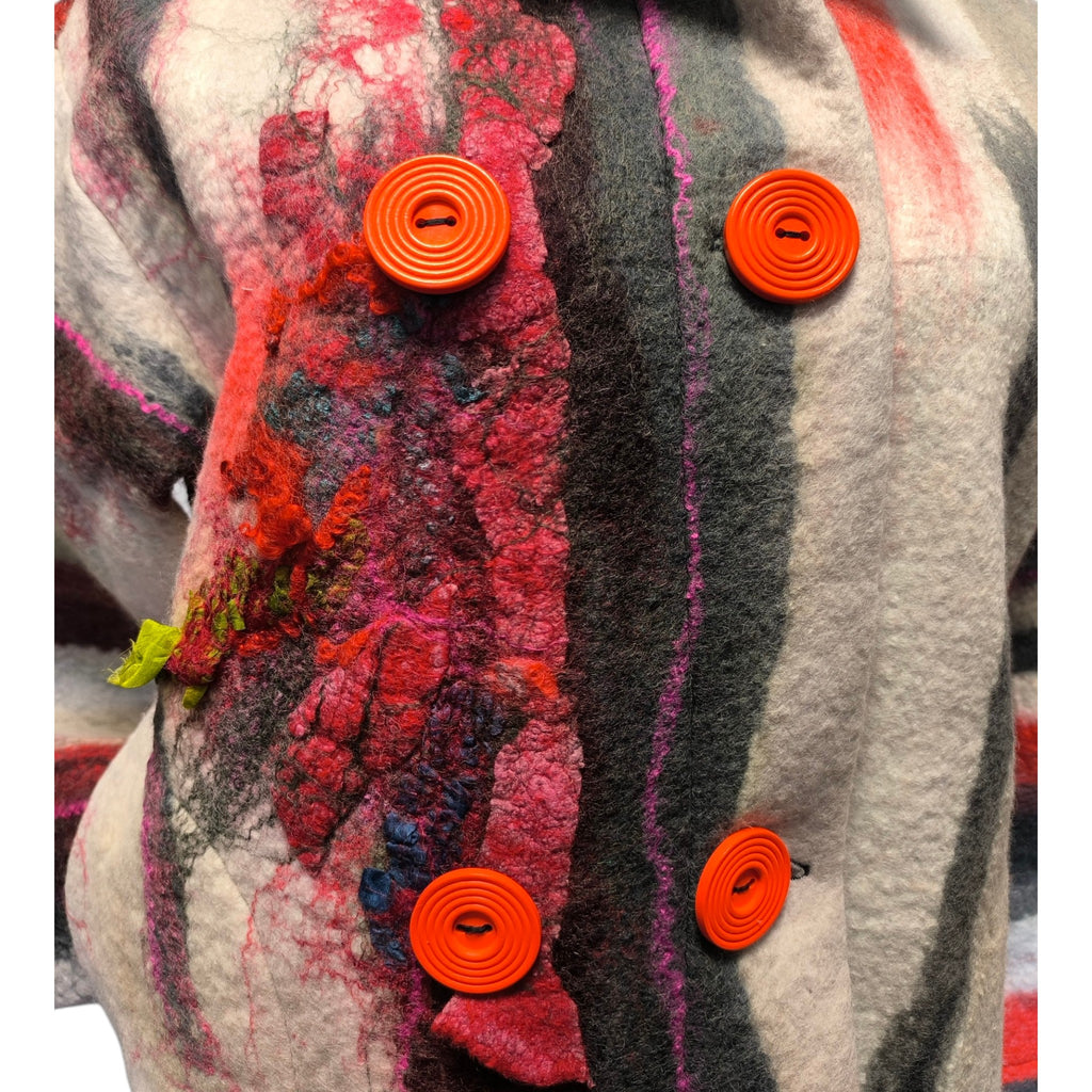 Red Korean Style Wool Jacket