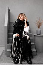 Black Oversized Blanket Scarf