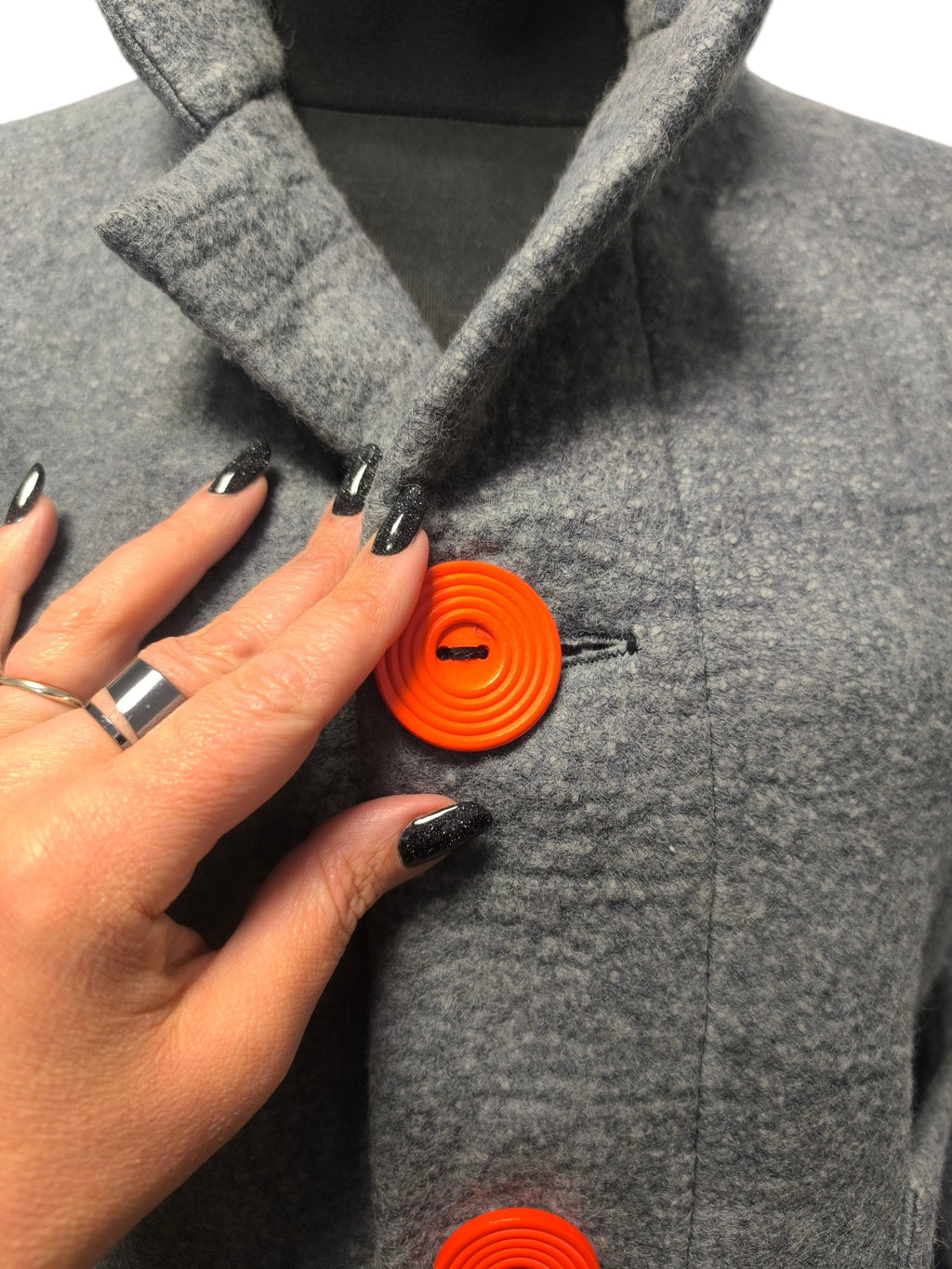 Dark Gray Wool Felted Jacket