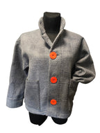 Dark Gray Wool Felted Jacket