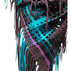 Blue and Turquoise Felted Scarf