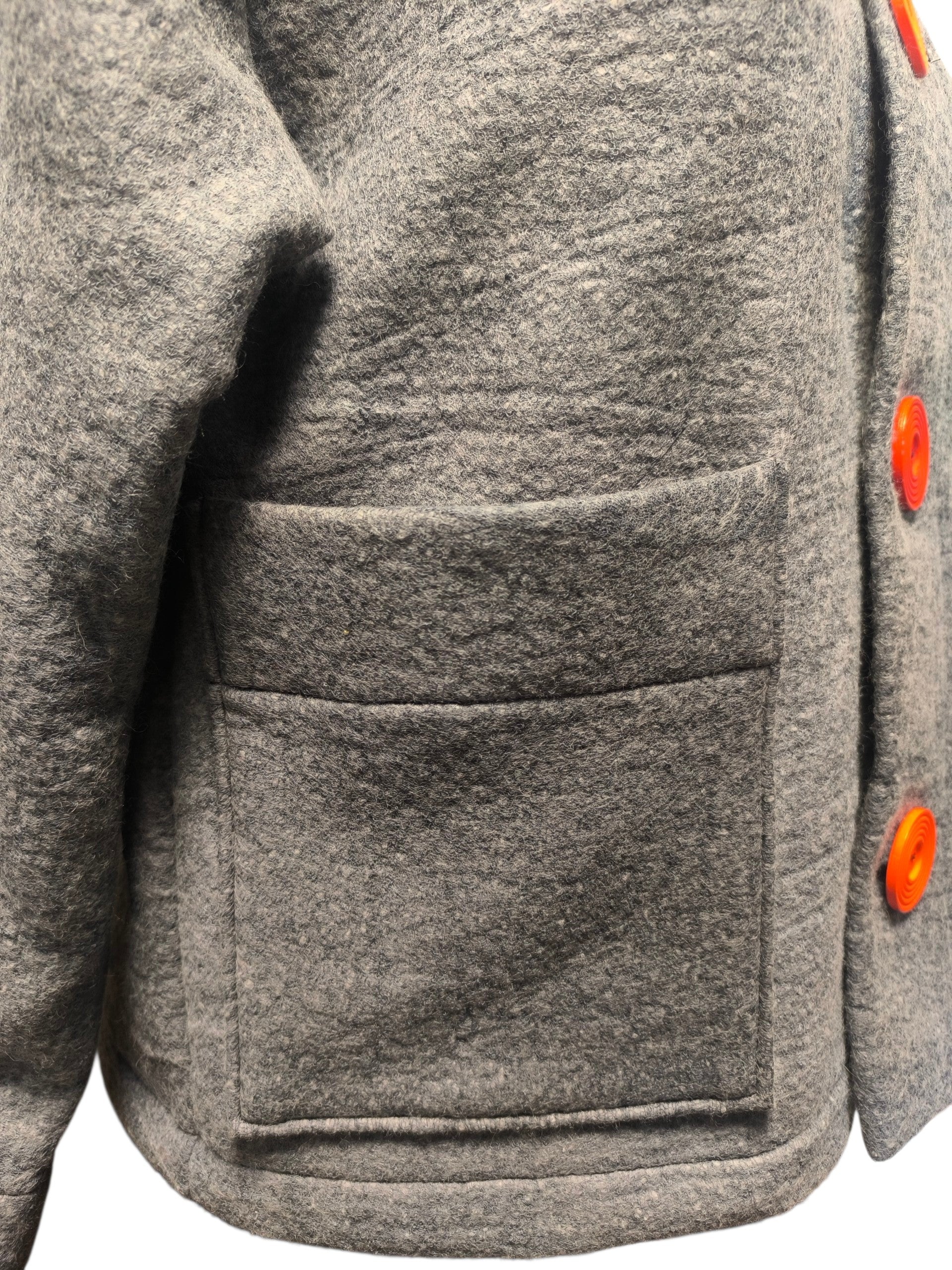 Dark Gray Wool Felted Jacket