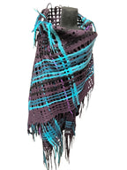 Blue and Turquoise Felted Scarf