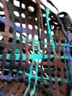 Blue and Turquoise Felted Scarf