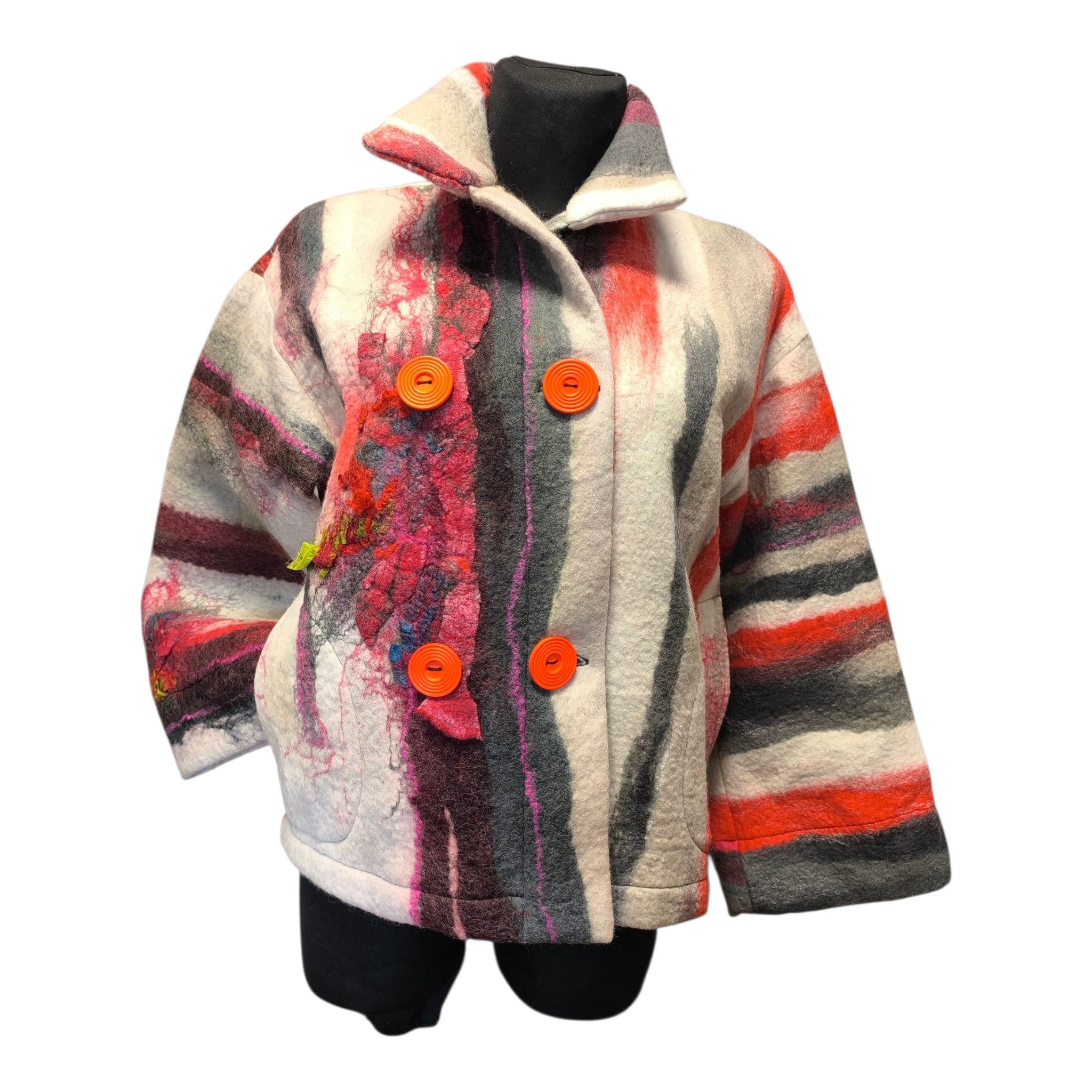 Red Korean Style Wool Jacket
