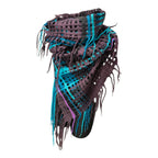 Blue and Turquoise Felted Scarf