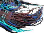 Blue and Turquoise Felted Scarf